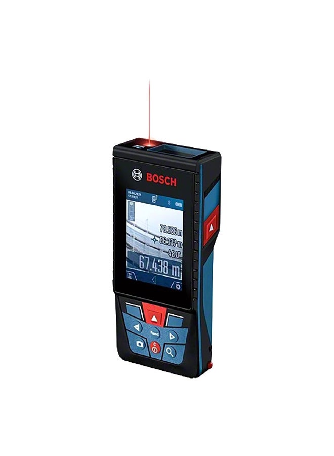 بوش GLM 150-27 C جهاز قياس ليزر احترافي بشاشة عرض IPS باللونين الأسود والأزرق 4 x 7 x 14 ملم 0 601 072 Z00 - Image 1